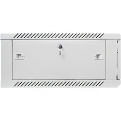 Lanberg WF01-6604-10S 4U 19\" 60kg IP20 Rack de montagem em parede, aço RAL7035, fechadura com chave, cinza