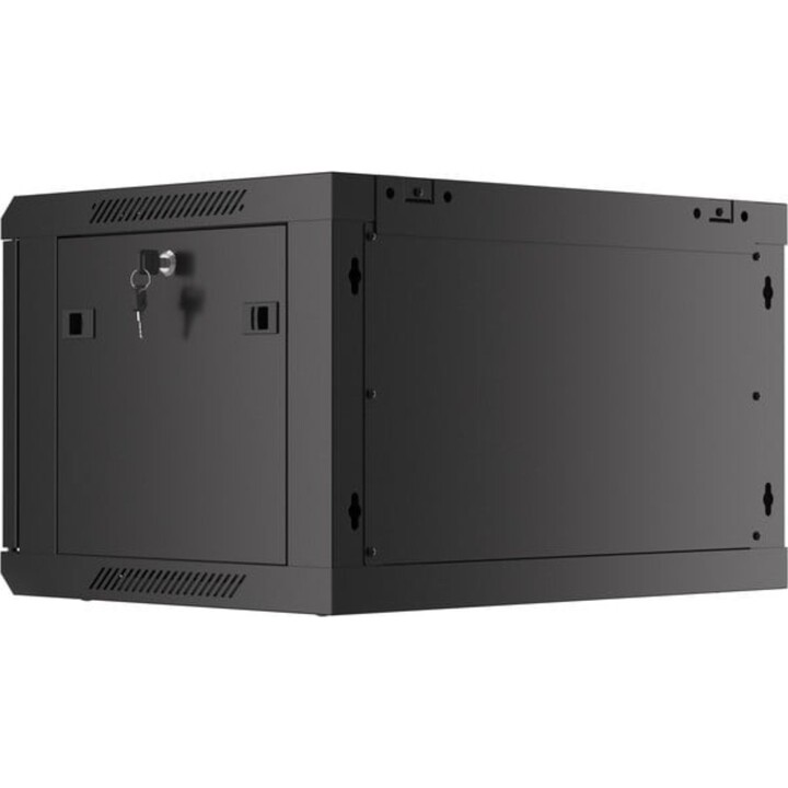 Lanberg WF01-6406-00B Rack per montaggio a parete 6U, capacità 60 kg, acciaio nero RAL9004 IP20 19"