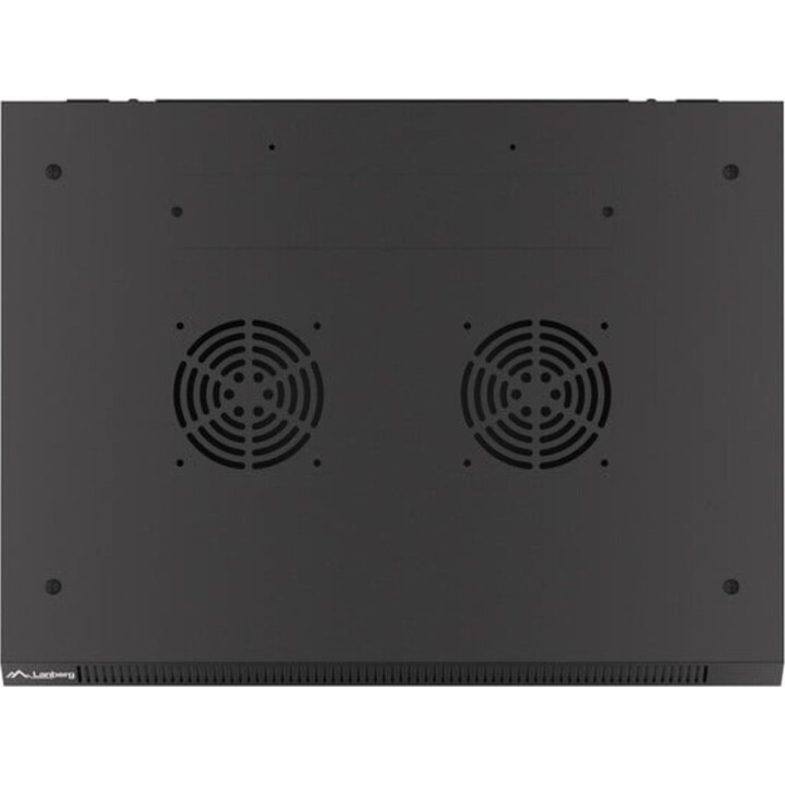Lanberg WF01-6406-00B Rack per montaggio a parete 6U, capacità 60 kg, acciaio nero RAL9004 IP20 19"