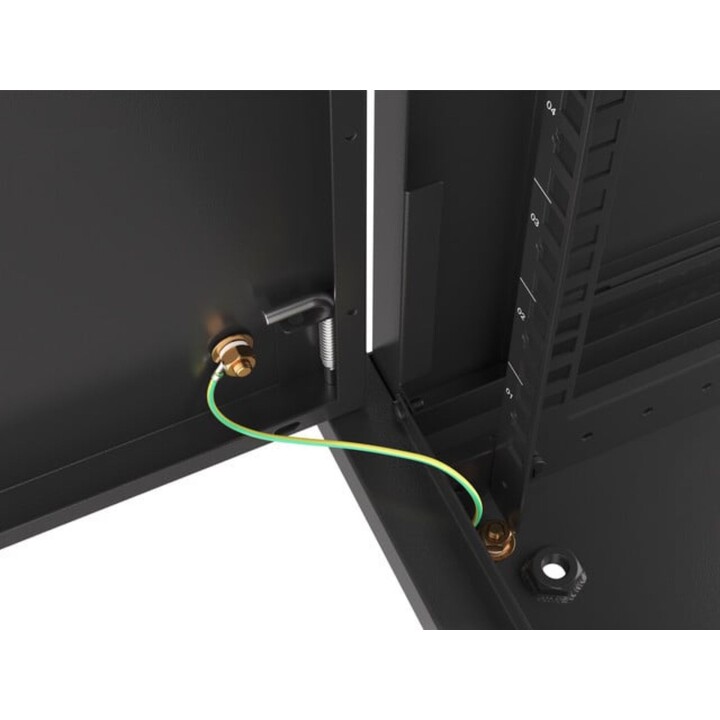 Lanberg WF01-6406-00B Rack per montaggio a parete 6U, capacità 60 kg, acciaio nero RAL9004 IP20 19"