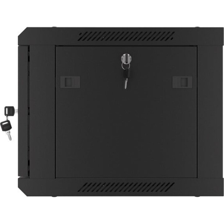 Lanberg WF01-6406-00B Rack per montaggio a parete 6U, capacità 60 kg, acciaio nero RAL9004 IP20 19"