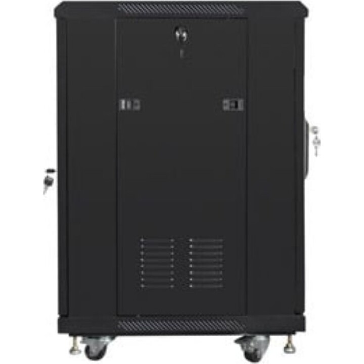 Lanberg FF01-6615-12B server rack 15U, capacità 800 kg, 19", IP20, porta in vetro e metallo, nero