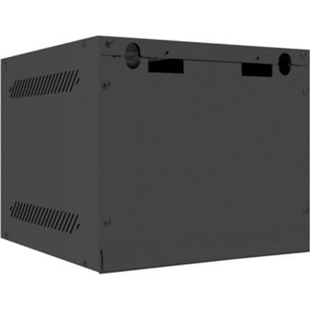 Lanberg WF10-2304-10B 4U 10\" Wall Mount Rack, Laminated Steel, Tempered Glass, IP20, Black