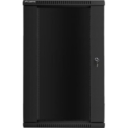 Lanberg WF01-6622-10B 22U 19"-Rackschrank zur Wandmontage, Stahl, IP20, schwarz, 60 kg Tragkraft, selbstinstallierbar