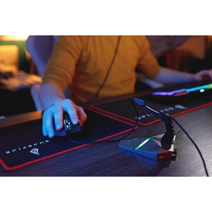 Surefire Axis Gaming bungee hub para ratón USB 3.2 RGB negro