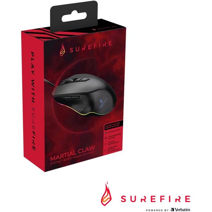 Mouse da gioco Martial Claw a 7 pulsanti con RGB