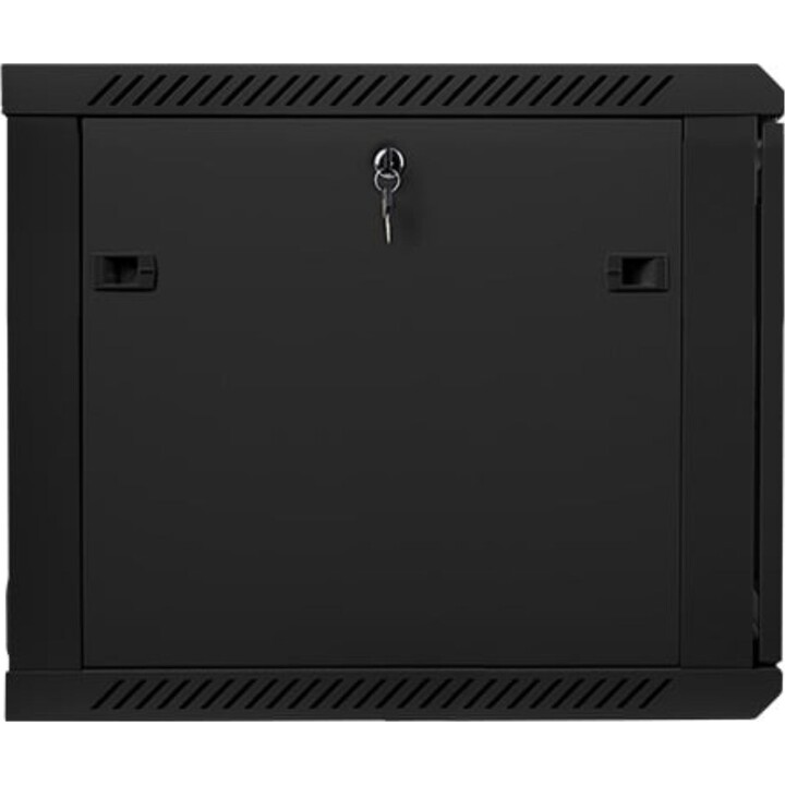 Bastidor de Pared Lanberg WF01-6609-10B 9U capacidad 60kg IP20 Acero Puerta de Cristal, Negro