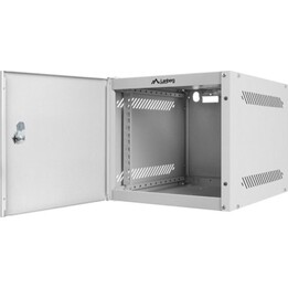 Lanberg WF10-2304-00S 4U 10" IP20 Wandmontage-Rack, 20 kg Tragkraft, Grau RAL7035, abnehmbar
