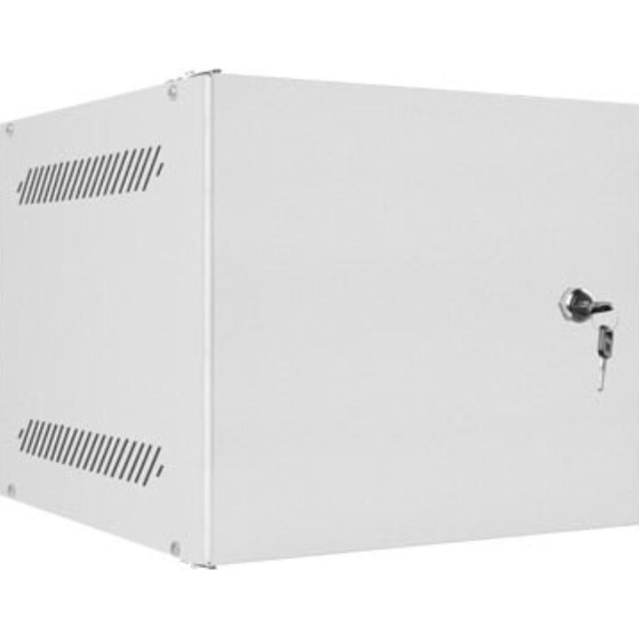 Lanberg WF10-2304-00S Rack da parete 4U 10" IP20, portata 20 kg, grigio RAL7035, staccabile