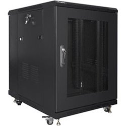 Lanberg FF01-6815-23B 19U Freestanding Rack, 800 kg Capacity, Ventilation and Lock, Black