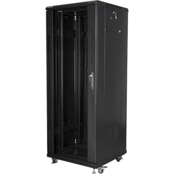 Lanberg FF01-6632-12B 32U Rack 600x600mm Black with Fans and 800kg Capacity
