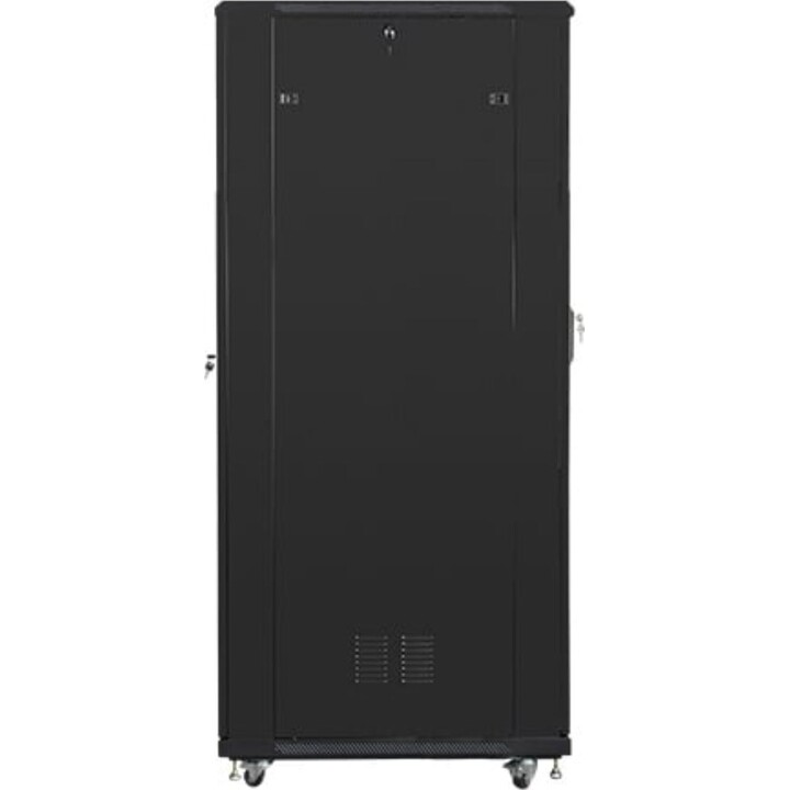 Lanberg FF01-8042-12B 42U freistehendes Rack, 800 kg Kapazität, Stahl RAL9004 IP20, 800 x 1000 x 2047 mm, Schwarz