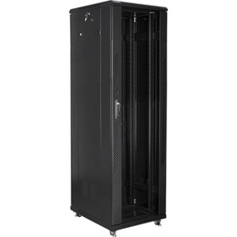 Lanberg FF01-6842-12B Rack 42U, capacidade de 800kg, 600x800mm, 4 ventiladores, preto, IP20
