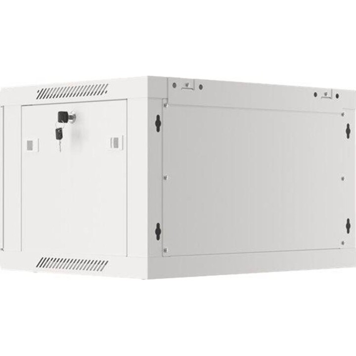 Lanberg WF01-6406-00S 19"-Rackschrank zur Wandmontage, 6 HE, 600 x 450 mm (zerlegt), Metalltür, grau