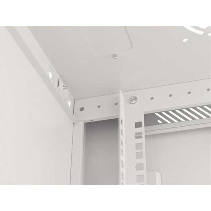 Lanberg WF01-6406-00S 19"-Rackschrank zur Wandmontage, 6 HE, 600 x 450 mm (zerlegt), Metalltür, grau