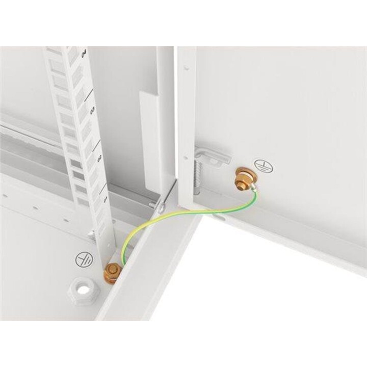 Lanberg WF01-6406-00S 19"-Rackschrank zur Wandmontage, 6 HE, 600 x 450 mm (zerlegt), Metalltür, grau