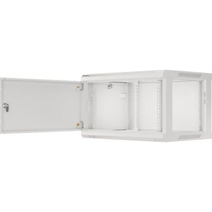 Lanberg WF01-6406-00S 19"-Rackschrank zur Wandmontage, 6 HE, 600 x 450 mm (zerlegt), Metalltür, grau