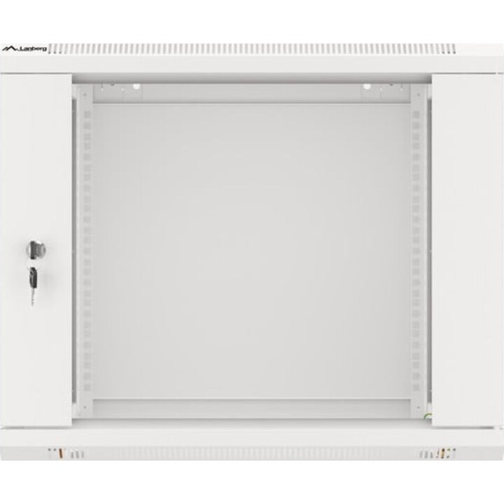 Lanberg WF01-6409-10S Rack Mural 9U 600x450x512mm Verre Trempé Gris IP20 Capacité 60kg