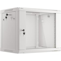 Lanberg WF01-6409-10S 9U Wall Mount Rack 600x450x512mm Tempered Glass Grey IP20 60kg Capacity