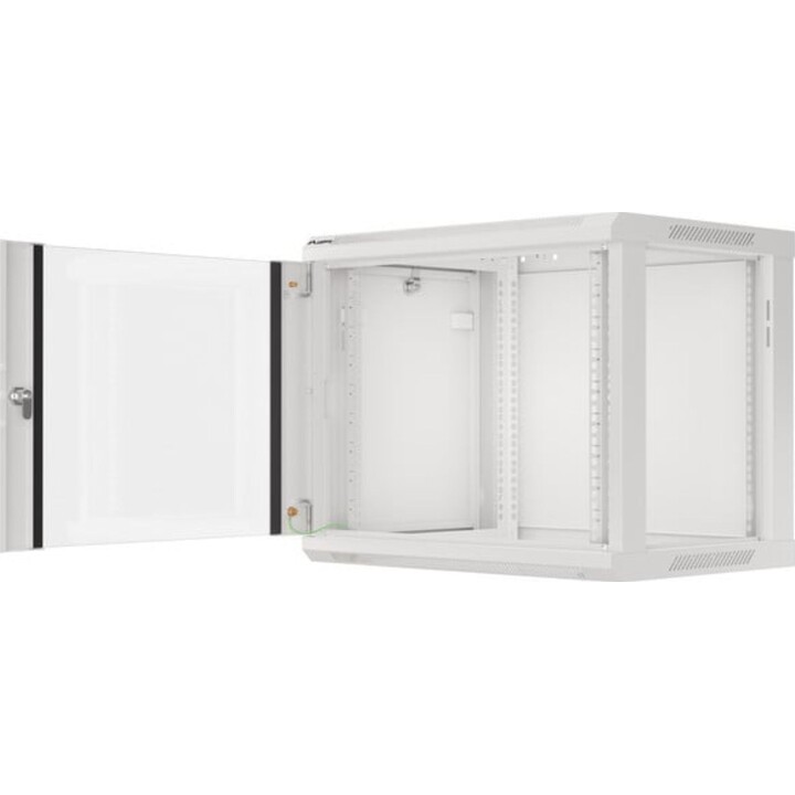 Lanberg WF01-6409-10S 9U Wall Mount Rack 600x450x512mm Tempered Glass Grey IP20 60kg Capacity
