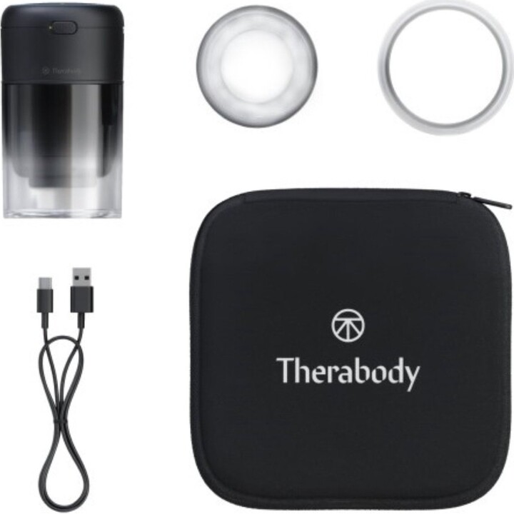 Therabody Theracup TB03285-01 Terapia de vibración con 3 niveles, detección de presión, Negro