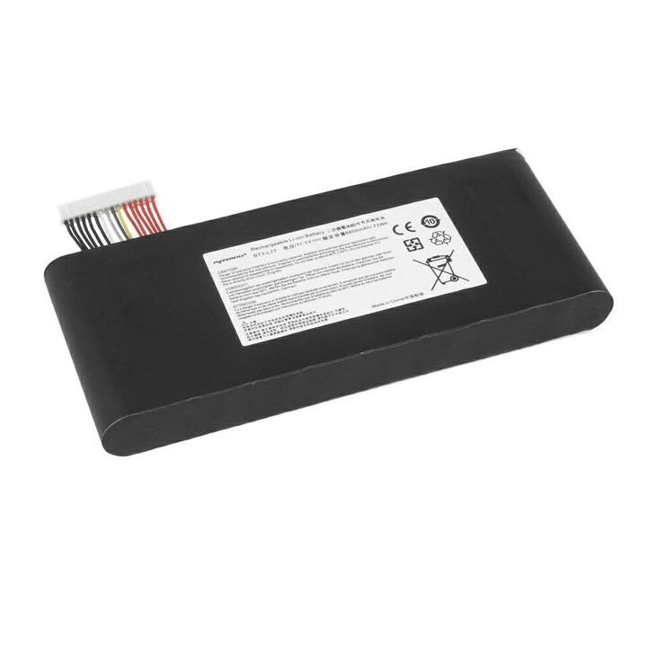 Bateria compatível com o notebook MSI BTY-L77, 11,1V 6600mAh Movano