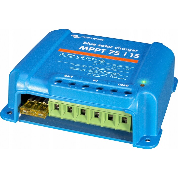 Victron Energy MPPT 75/15A, Solar Charge Controller with Intelligent Battery Management for Power Systems, Blue
