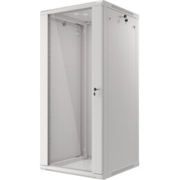 Lanberg 19" Wall Mount Rack Cabinet 27u/600x600 (flat pack) with gray glass door v2