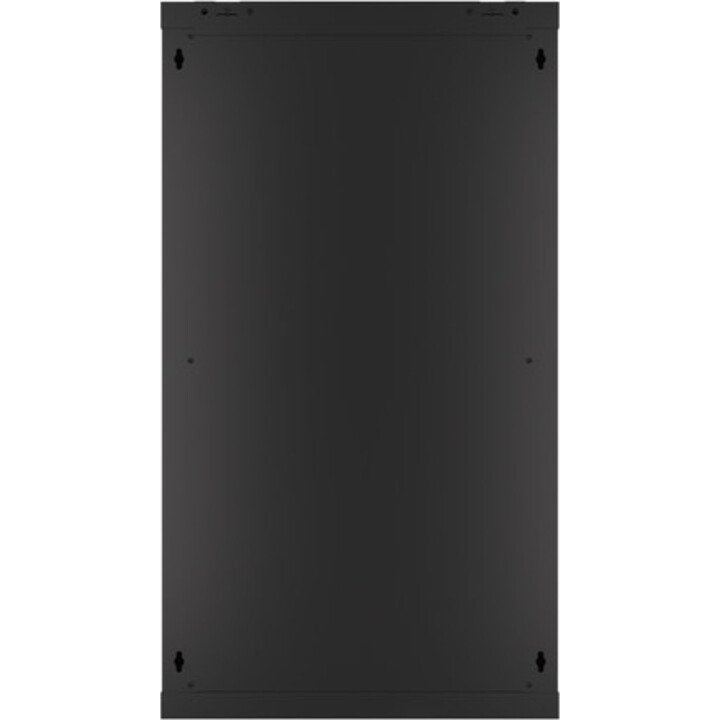 Lanberg Armario rack 19" para pared 22u/600x450 (paquete plano) con puerta de cristal negro v2