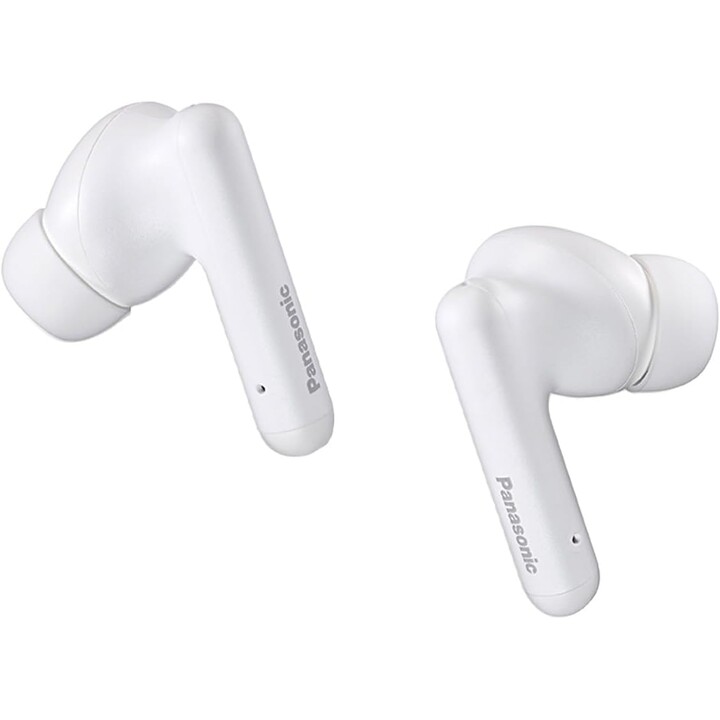 Fones de ouvido Bluetooth Panasonic RZ-B110W com estojo de carregamento / 6 horas de duração da bateria / Branco