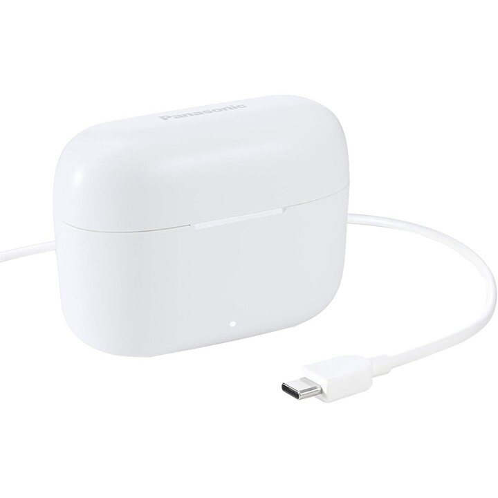 Fones de ouvido Bluetooth Panasonic RZ-B110W com estojo de carregamento / 6 horas de duração da bateria / Branco