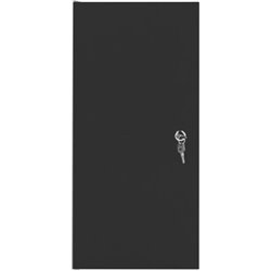 Lanberg 10\" Wall Mount Rack Cabinet 12U/280x310 Self-Assembly with Metal Door Black (Flat Pack)