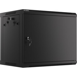 Lanberg 19" Wall Mount Rack Cabinet 9U/600x450 Self-Assembly with Metal Door Black (Flat Pack)