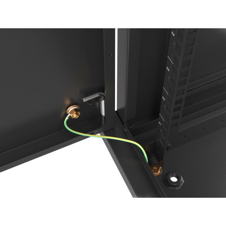Lanberg Armadio Rack da Parete da 19" 9U/600x450 Automontante con Porta in Metallo Nero (Confezione Piatta)