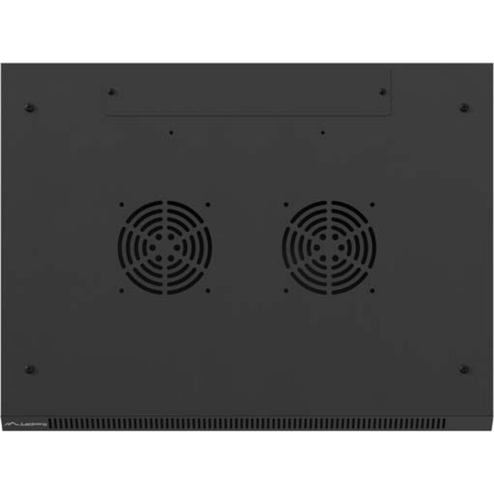 Lanberg Armadio Rack da Parete da 19" 9U/600x450 Automontante con Porta in Metallo Nero (Confezione Piatta)