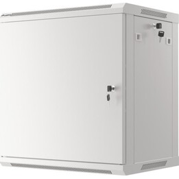 Lanberg Armario rack 19" para pared 12u/600x450 para automontaje con puerta metálica gris (paquete plano)