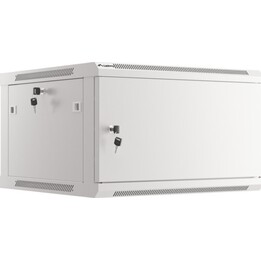 Lanberg Armadio Rack da Parete da 19" 6U/600x600 da assemblare con Porta in Metallo Grigio (Confezione Piatta)