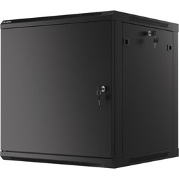 Lanberg 19" Armadio Rack per Montaggio a Parete 12U/600x600 Automontante con Porta in Metallo Nero (Confezione Piatta)