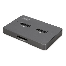 Digitus M.2 NVMe + M.2 SATA SSD Docking Station mit SD-Express Kartenleser, USB-C™