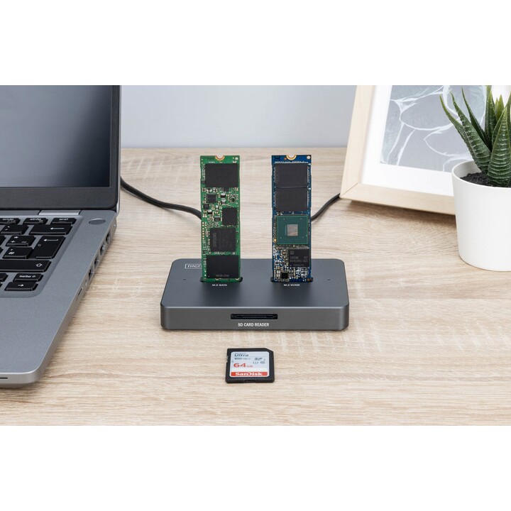 Digitus DA-71546-1 Docking station per disco rigido USB 3.2 Gen 2 (3.1 Gen 2) di tipo C, nera