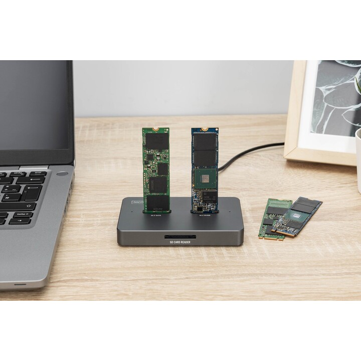 Digitus DA-71546-1 Docking station per disco rigido USB 3.2 Gen 2 (3.1 Gen 2) di tipo C, nera