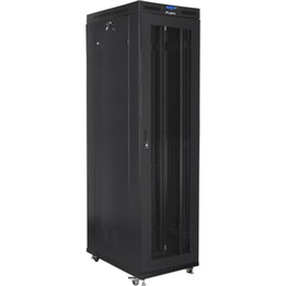 Lanberg 19" Self-Supporting Rack Cabinet 47u/800x1000 (Flat Pack) with LCD Mesh Door Black v2