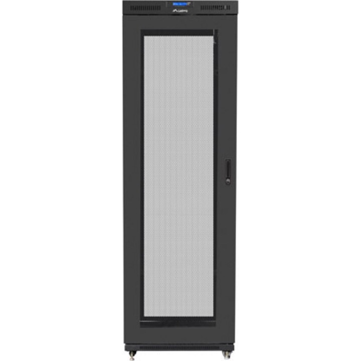 Gabinete de rack autoportante Lanberg 19" 47u/800x1000 (pacote plano) com porta de malha LCD preto v2