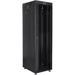 Lanberg 19\" Freestanding Rack Cabinet 42u/600x800 (Flat Pack) with LCD Glass Door, Black, v2