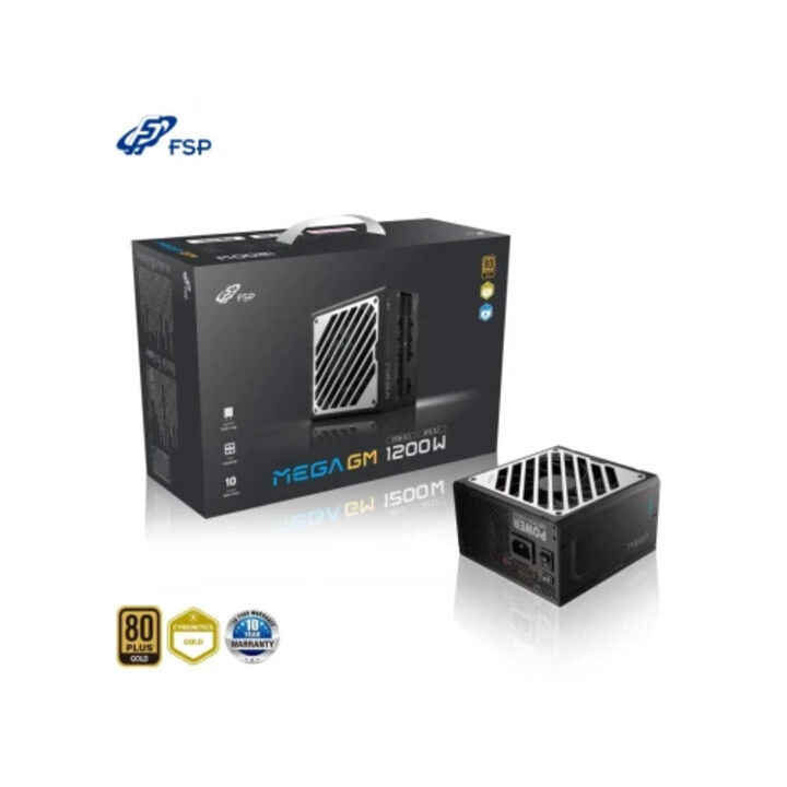 Alimentation FSP Mega-1200GM 1200W 80 Plus Gold entièrement modulaire ATX 3.1 PCIe 5.1 12V-2x6