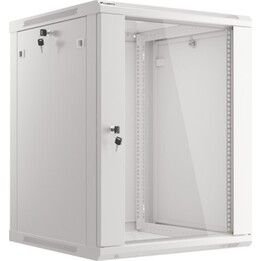 Lanberg 19"-Rackschrank zur Wandmontage 15 HE/600 x 600 (flach verpackt) mit grauer Glastür v2
