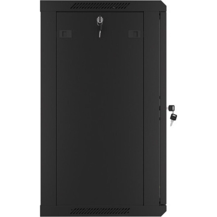 Armadio rack Lanberg da 19" per montaggio a parete 15u/600x450 (confezione piatta) con porta in vetro nero v2