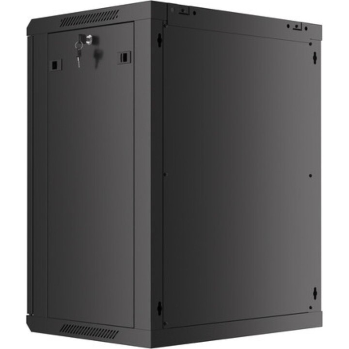 Armadio rack Lanberg da 19" per montaggio a parete 15u/600x450 (confezione piatta) con porta in vetro nero v2