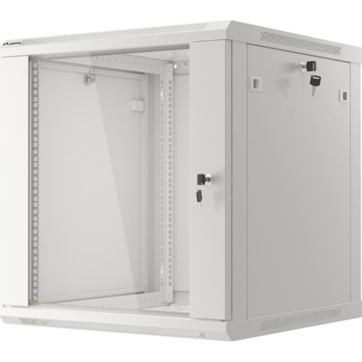 Lanberg 19" Wandmontage-Rackschrank 12U/600x600 (Flachpaket) v2, Grau