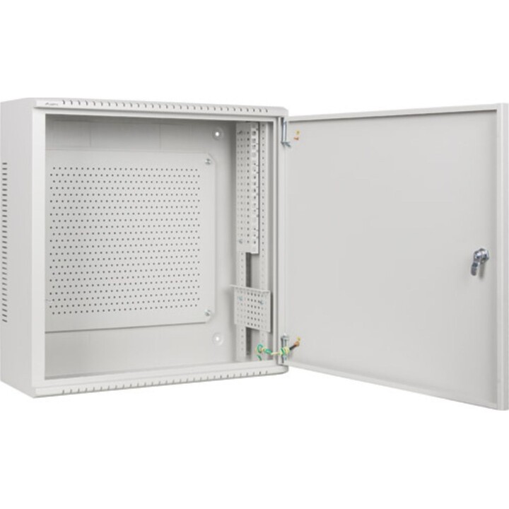Lanberg 19" Wandmontage-Rackschrank 6U+3U/540x200 Low Profile, Grau, (montiert)